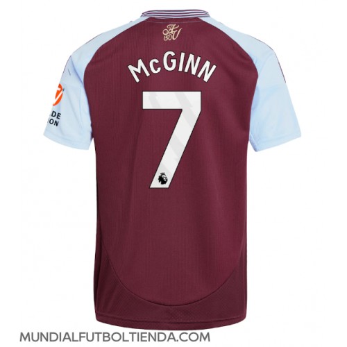 Camiseta Aston Villa John McGinn #7 Primera Equipación Replica 2024-25 mangas cortas